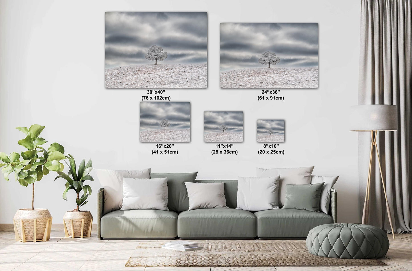 Winter Landscape Wall Art - Large Scenic Winter Print | Dramatic Nature Art Decor
