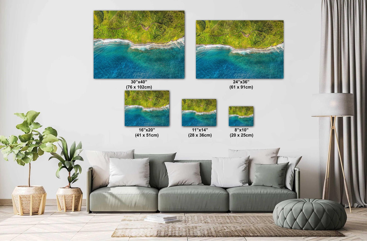 Road to Hana Wall Art – Maui Coastal Print | Vibrant Tropical Canvas Decor