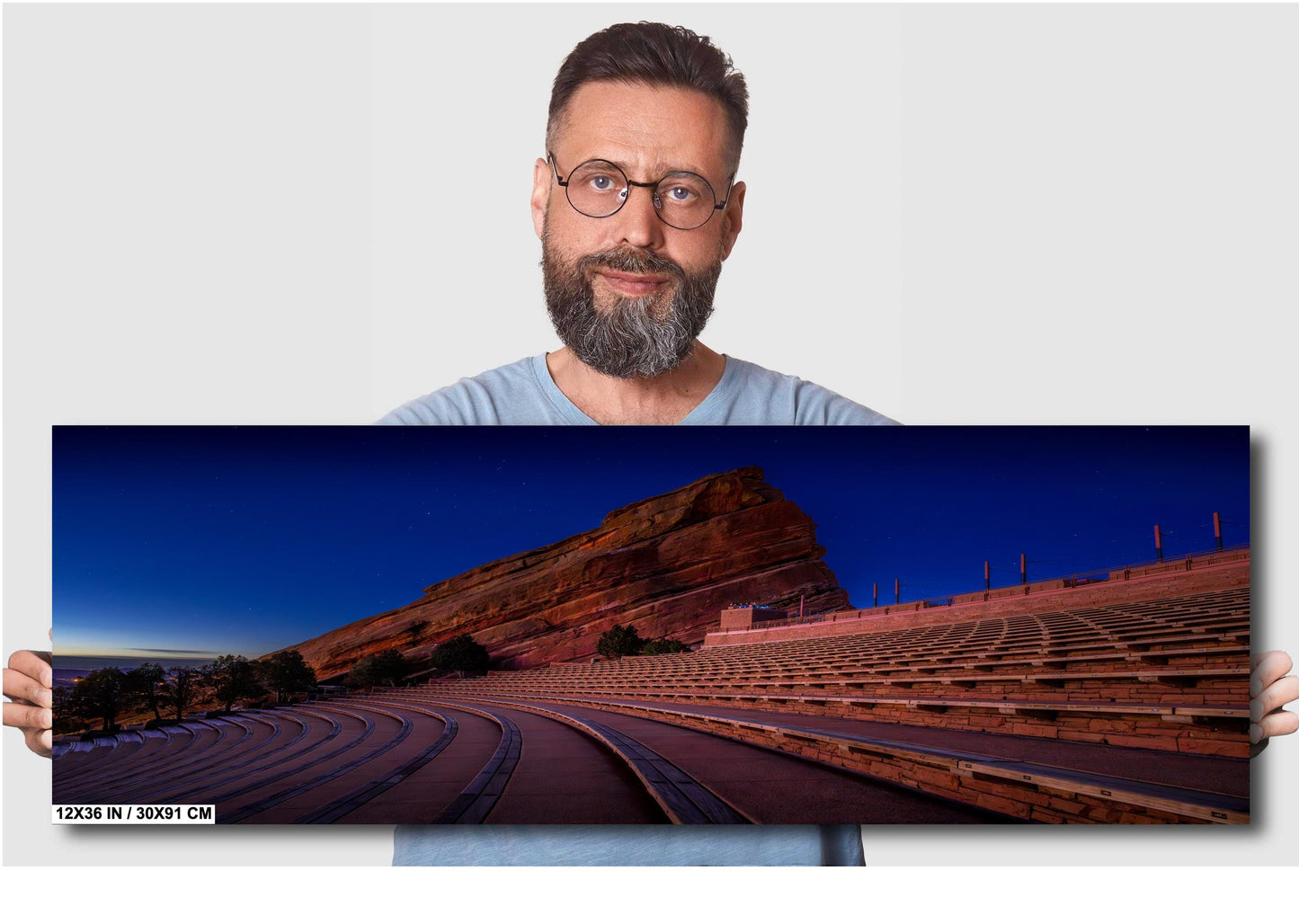 Red Rocks Landscape Print - Twilight Canvas Wall Art | Ready to Hang Decor