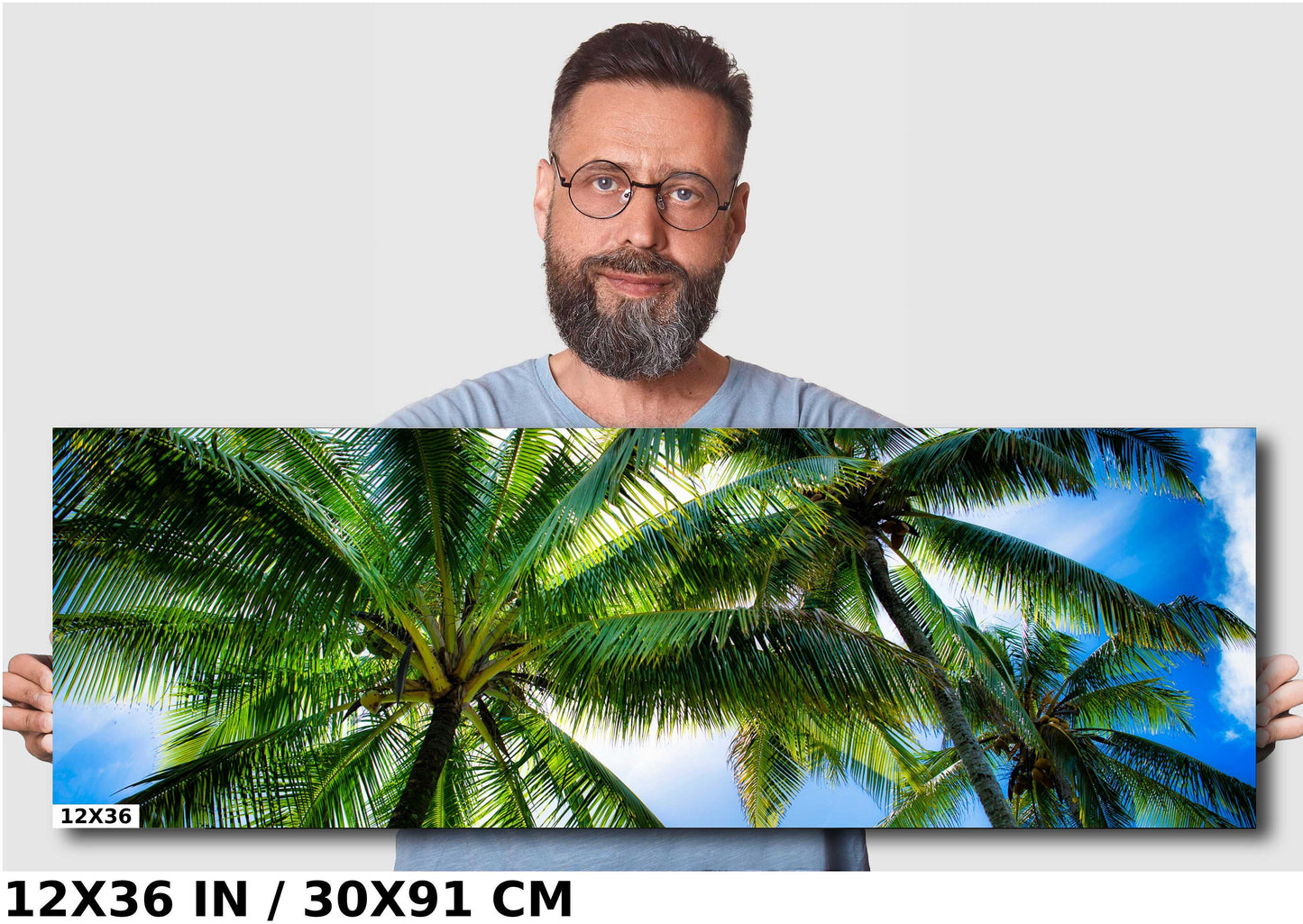 Tropical Wall Decor | Coastal Home Decor - Maui Palm Tree Art Canvas Print