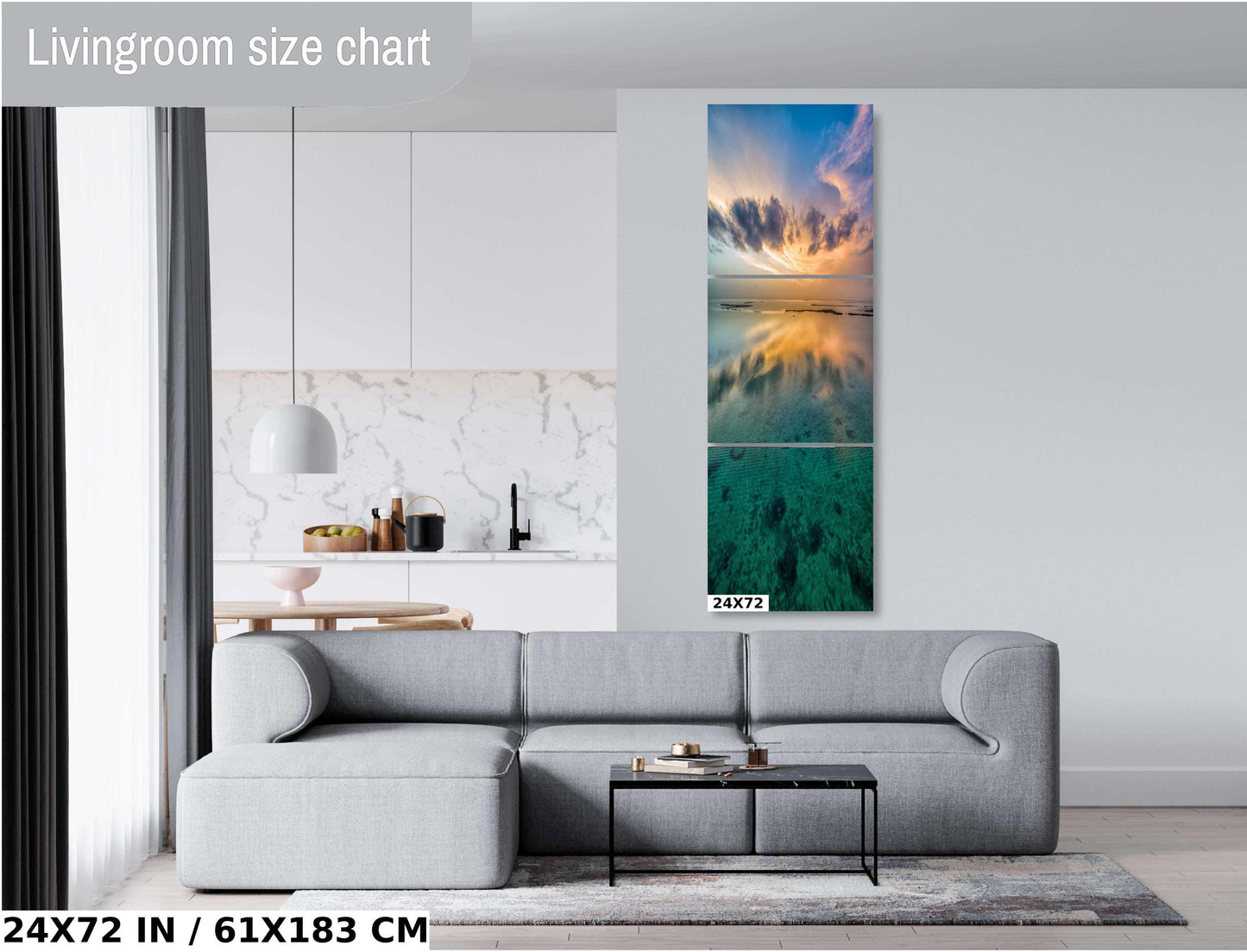 Florida Keys Sunset Art - Tropical Seascape Decor | Aerial Ocean Photography Print