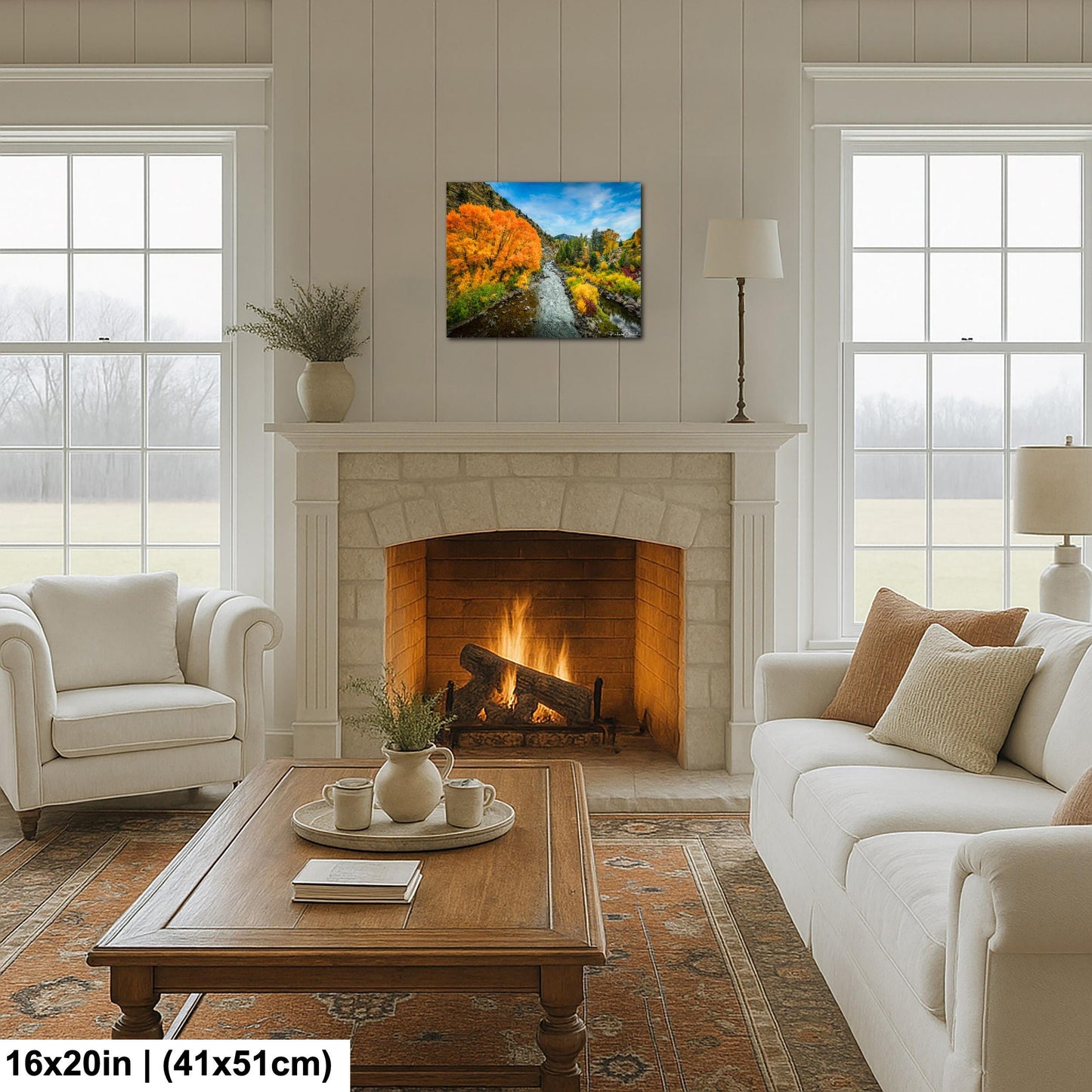 Colorado Mountain Landscape Print: Colorado Autumn Trees (Canvas or Metal)