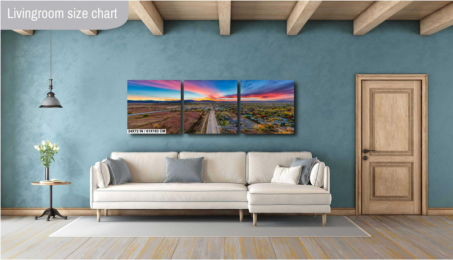 Boulder Sunset Wall Art – Flatirons Canvas Print | Autumn Mountain Decor