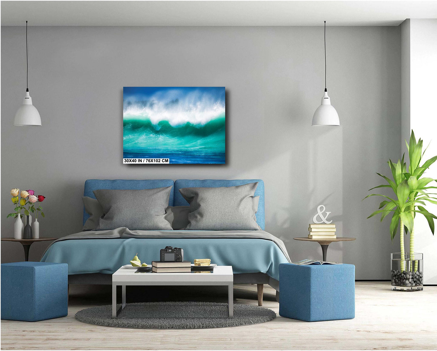 Ocean Wave Wall Art - Vibrant Surf Photography Print | Coastal Wall Decor