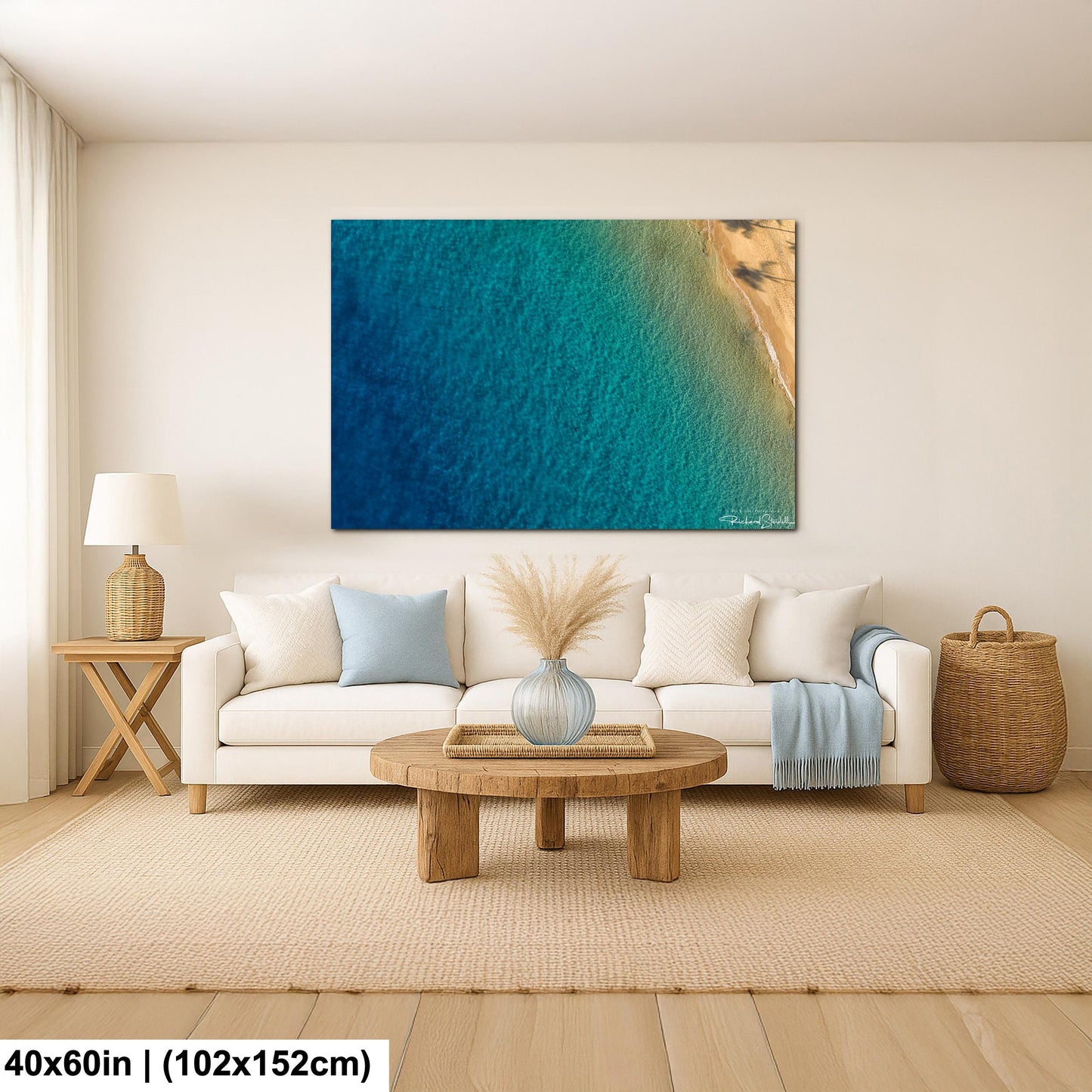 Sea Turtle Wall Art: Maui Ocean View - Tropical Coastal Decor