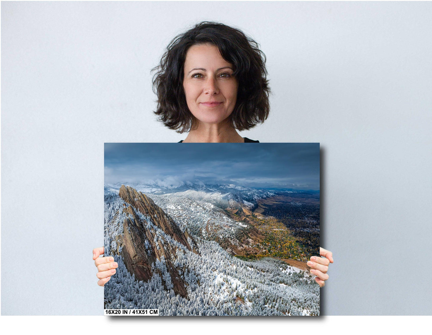 Boulder Flatirons Wall Art – Colorado Mountain Decor | Rustic Cabin Print