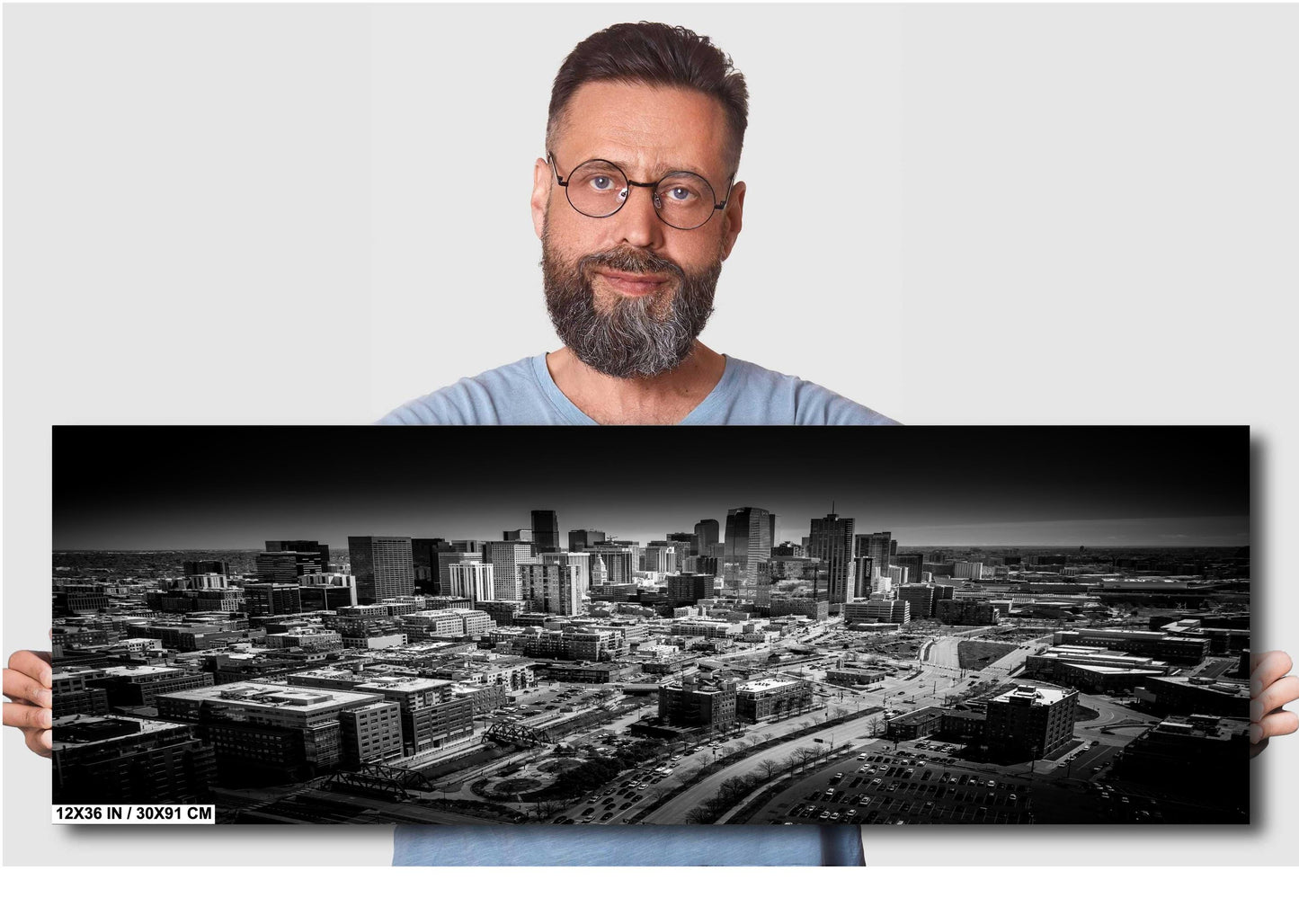 Denver Skyline Wall Art - Modern Cityscape Decor for Home & Office Wall Hanging