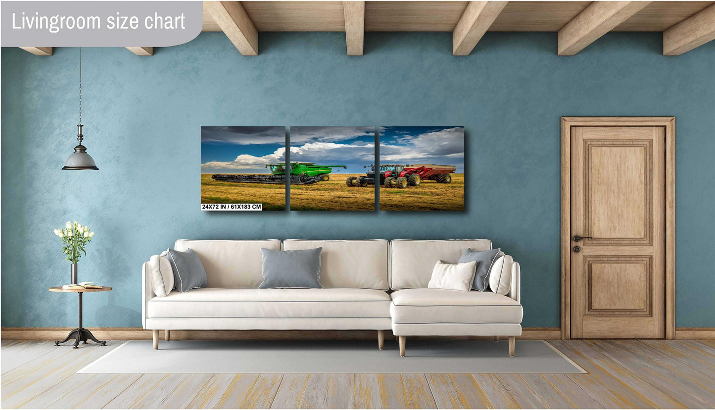 John Deere Tractor Art - Versatile Tractor Print | Rustic Country Decor Canvas