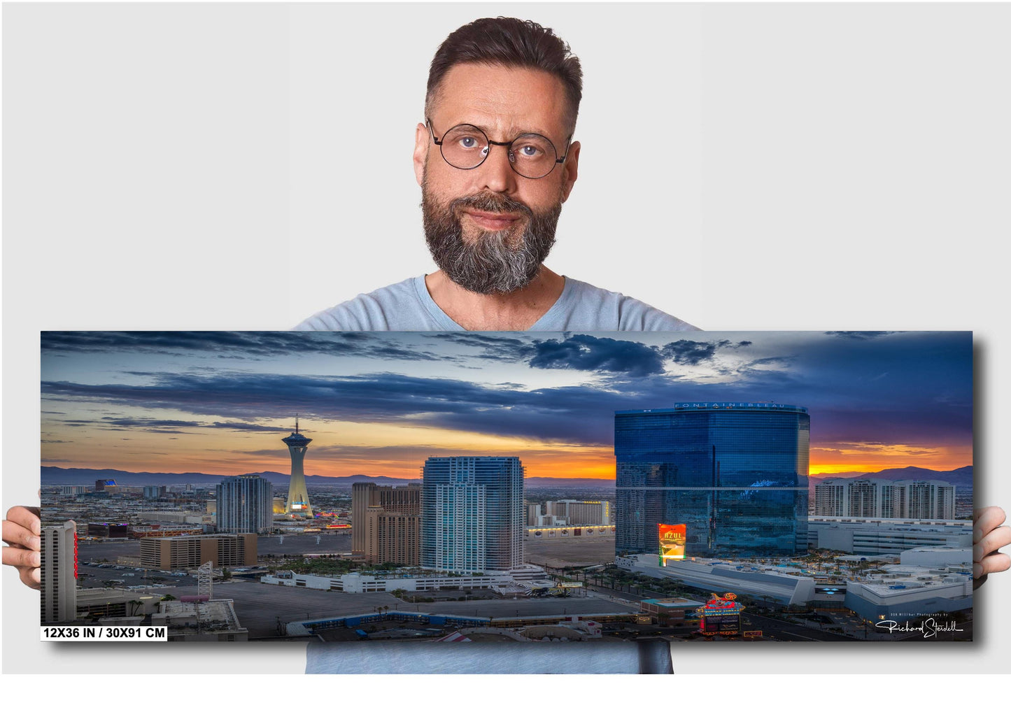 Las Vegas Strip Sunrise Vibrant Cityscape Wall Art - Nevada Skyline Print