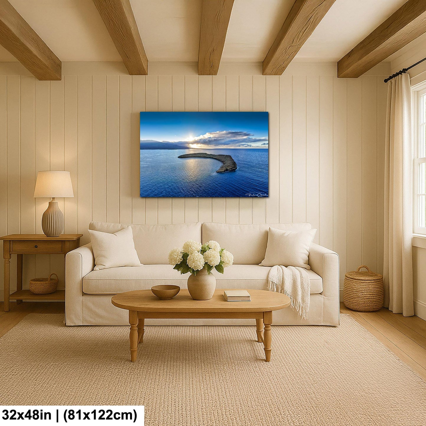 Hawaii Wall Art Print: Molokini Crater Sunrise - Coastal Landscape