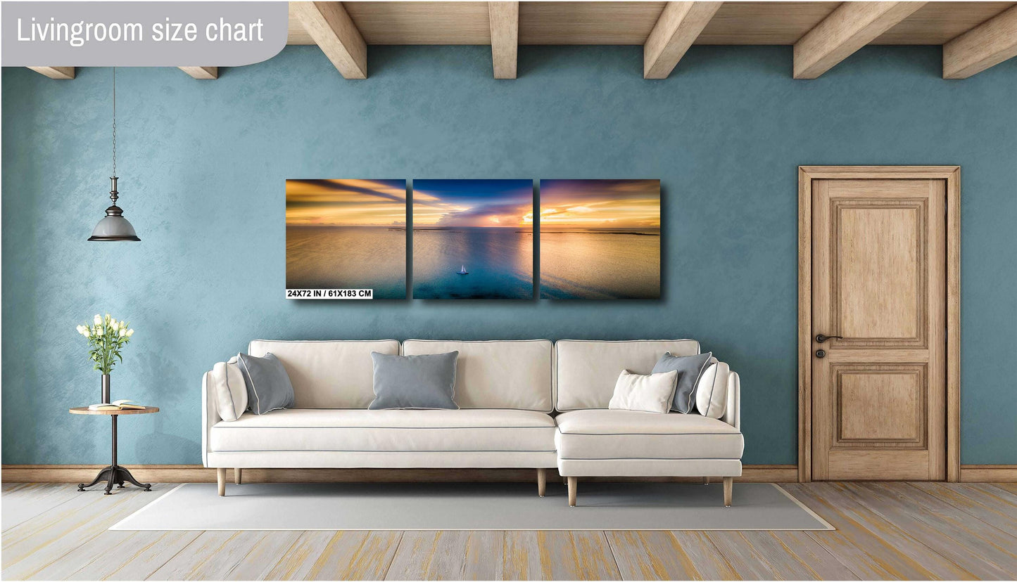 Florida Keys Wall Art - Sunset Canvas Print | Ready to Hang Nautical Decor