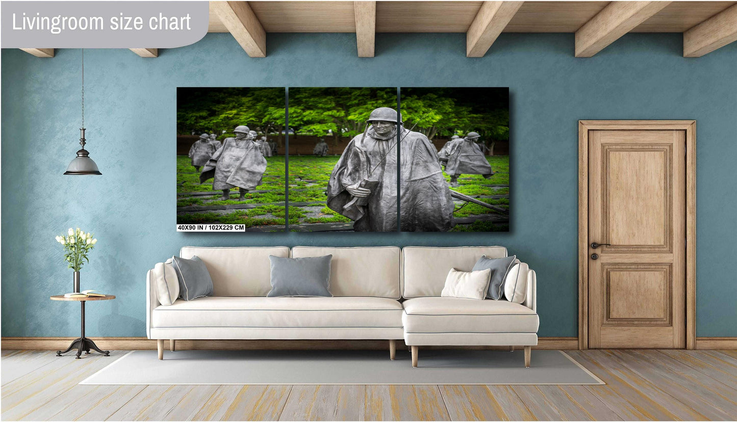 Korean War Veterans Memorial Military Wall Decor – Ready to Hang Canvas Art