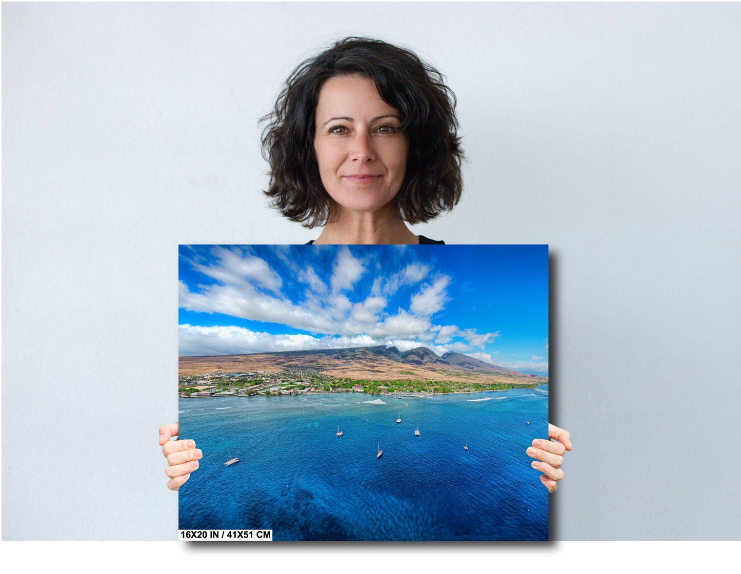 Maui Wall Art Lahaina Harbor Pre Fire Photo Canvas Print Hawaii Metal Wall Decor