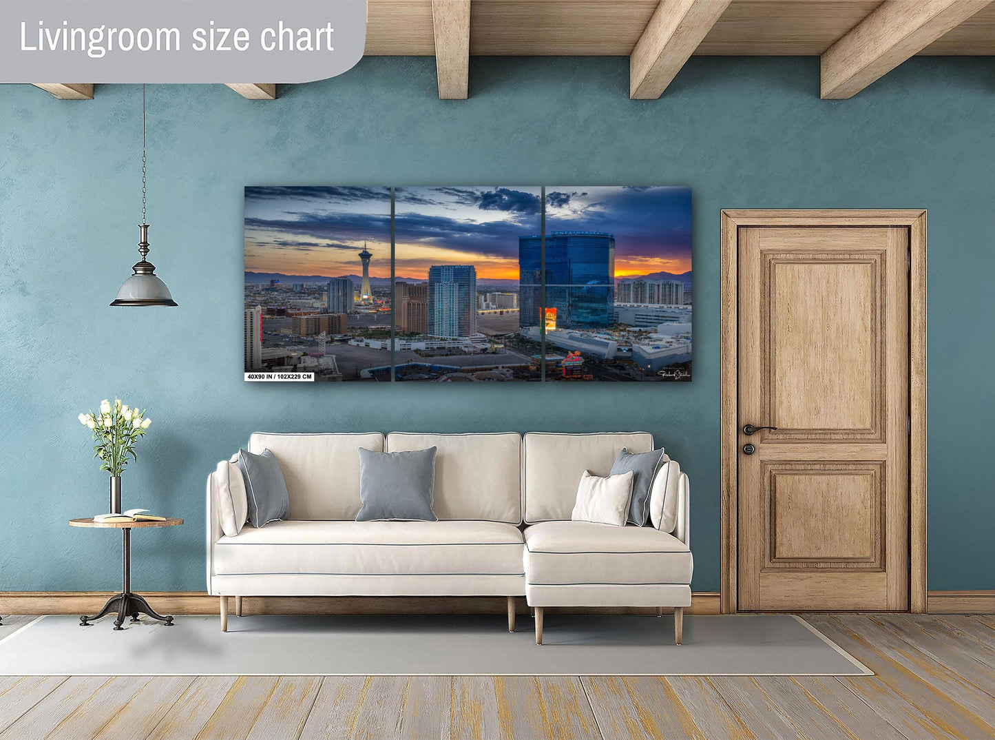 Las Vegas Strip Sunrise Vibrant Cityscape Wall Art - Nevada Skyline Print