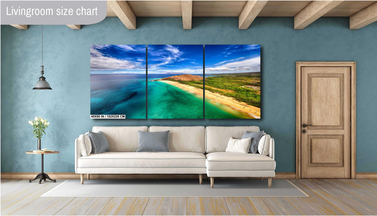 Maui Wall Art - Big Beach Canvas & Metal Wall Decor | Tropical Landscape Print