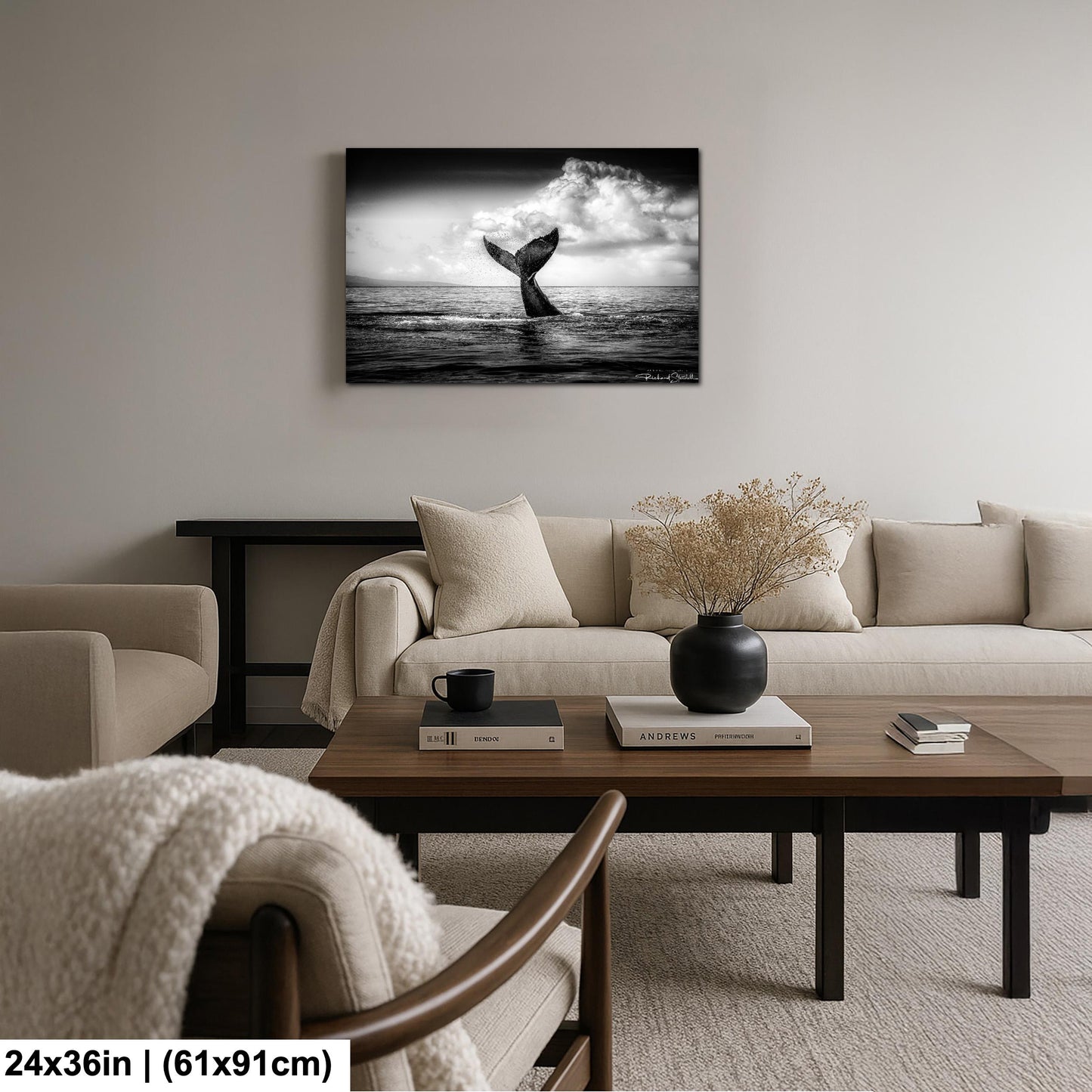 Humpback Whale Wall Art – Ocean Photo Print | Ready to Hang Canvas Decor