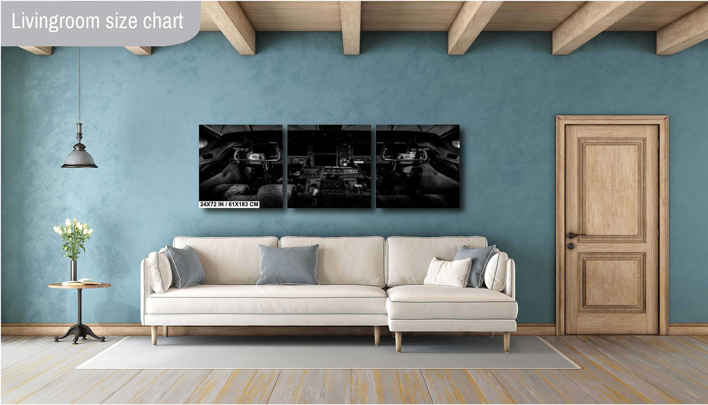 Gulfstream V Cockpit - Pilot Cockpit Print | Ready To Hang Canvas & Metal Aviation Print