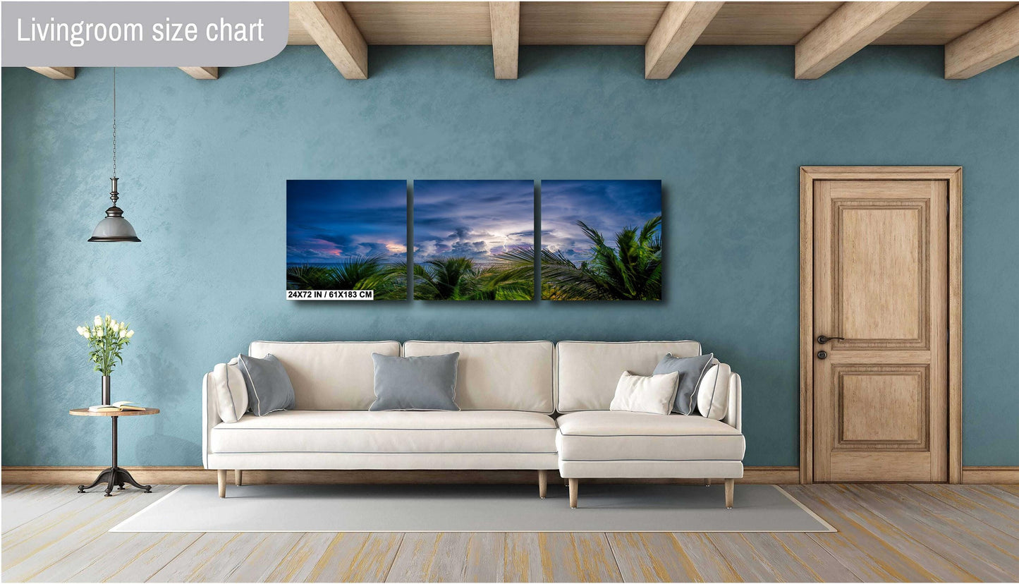 Tropical Thunderstorm Wall Art – Ready to Hang Canvas & Metal Photo Print Decor