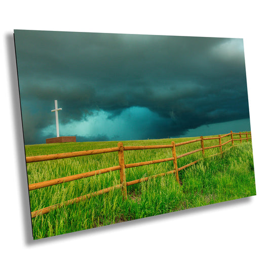 Thunderstorm Wall Art - Moody Lightning Storm Print | Religious Decor for Living Room
