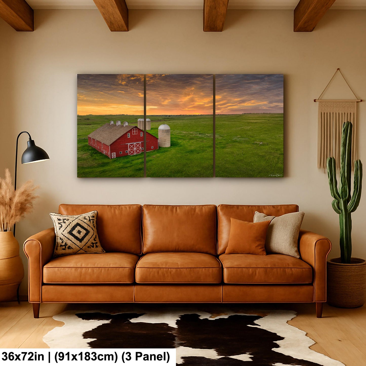Farm Landscape Photography Print - John Deere Tractor on Premium Photo Paper