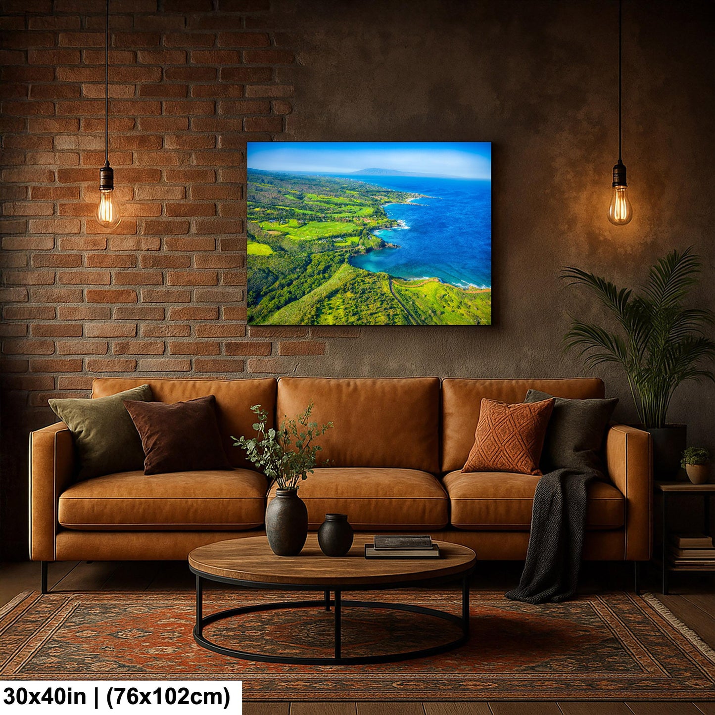 Kapalua Wall Art – Maui Tropical Print | PGA Golf Course Art on Canvas or Metal
