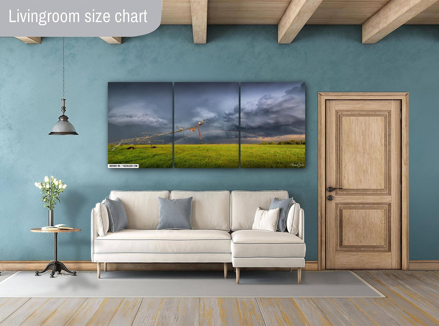 Stormy Sky Wall Art - Moody Landscape Print | Vivid Color Prints & Rainbow Photo