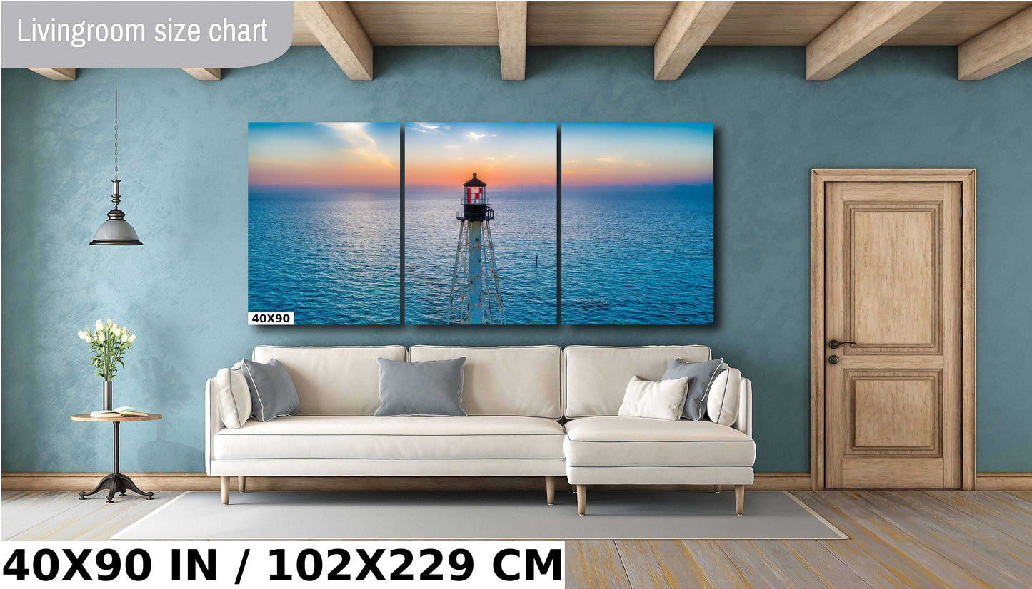Alligator Reef Lighthouse Print – Nautical Wall Decor | Canvas, Metal & Acrylic Art