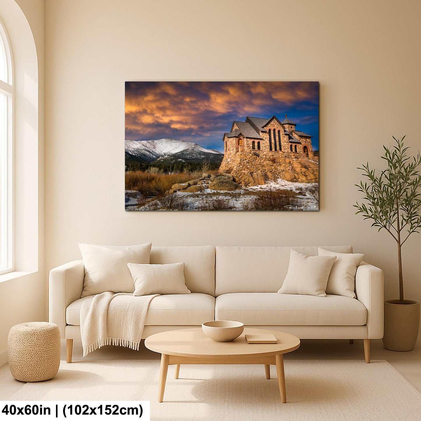 Rocky Mountain Chapel Print: Colorado Nature Wall Art (Canvas, Metal or Paper)