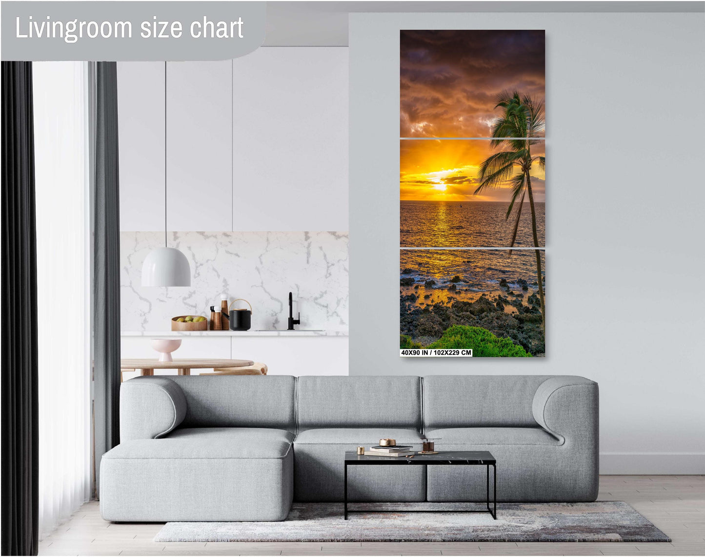 Maui Sunset Photo Print – Tropical Palm Tree Sunset Wall Art | Aluminum Metal Decor