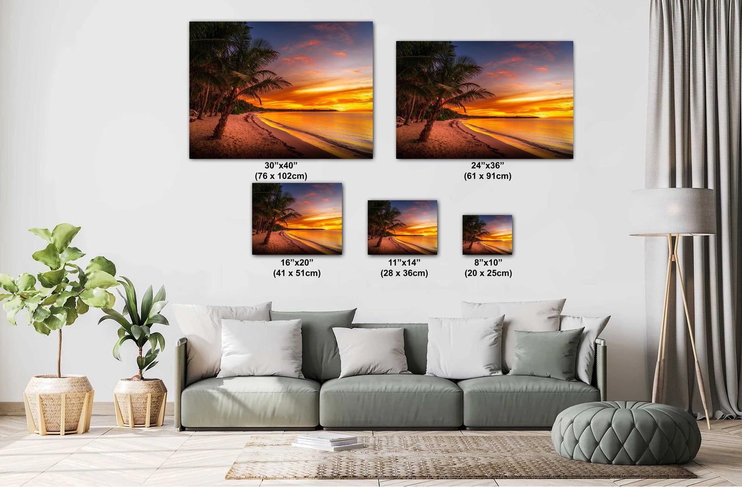 Tulum Wall Art - Vibrant Beach Wall Art | Coastal Home Decor | Large Canvas Print