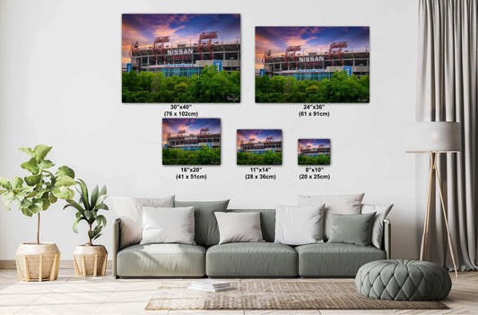 Tennessee Titans Wall Art – Nissan Stadium Print | NFL Team Decor, Game Day Poster