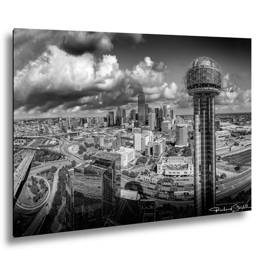 Dallas Cityscape Wall Art Black and White- Ready to Hang