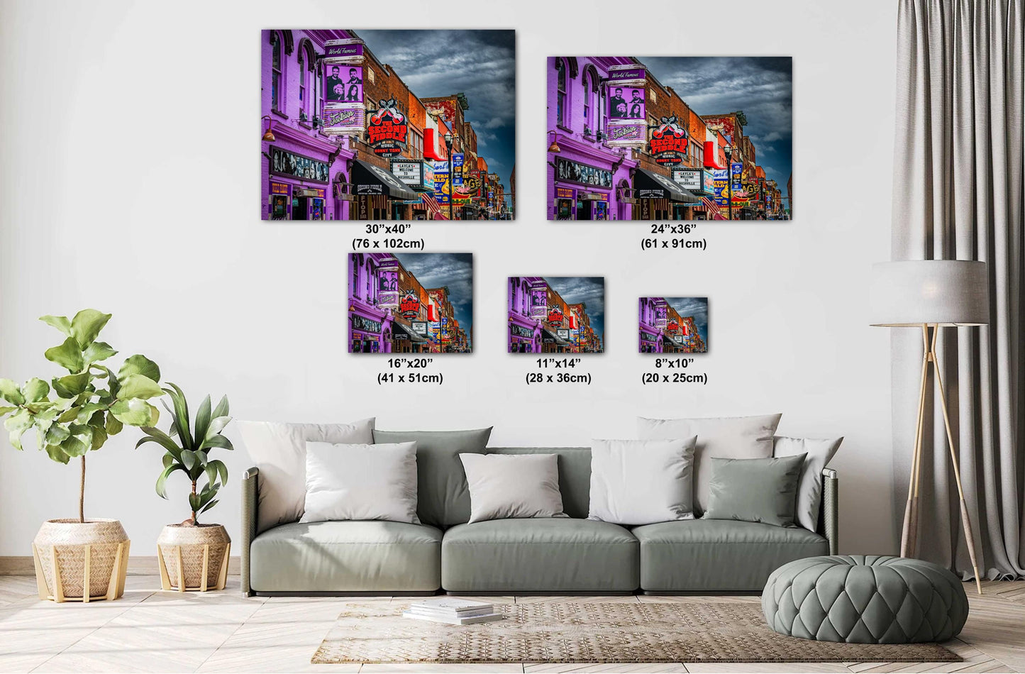 Nashville Wall Art Print - Downtown Music City Skyline Metal Photo Print