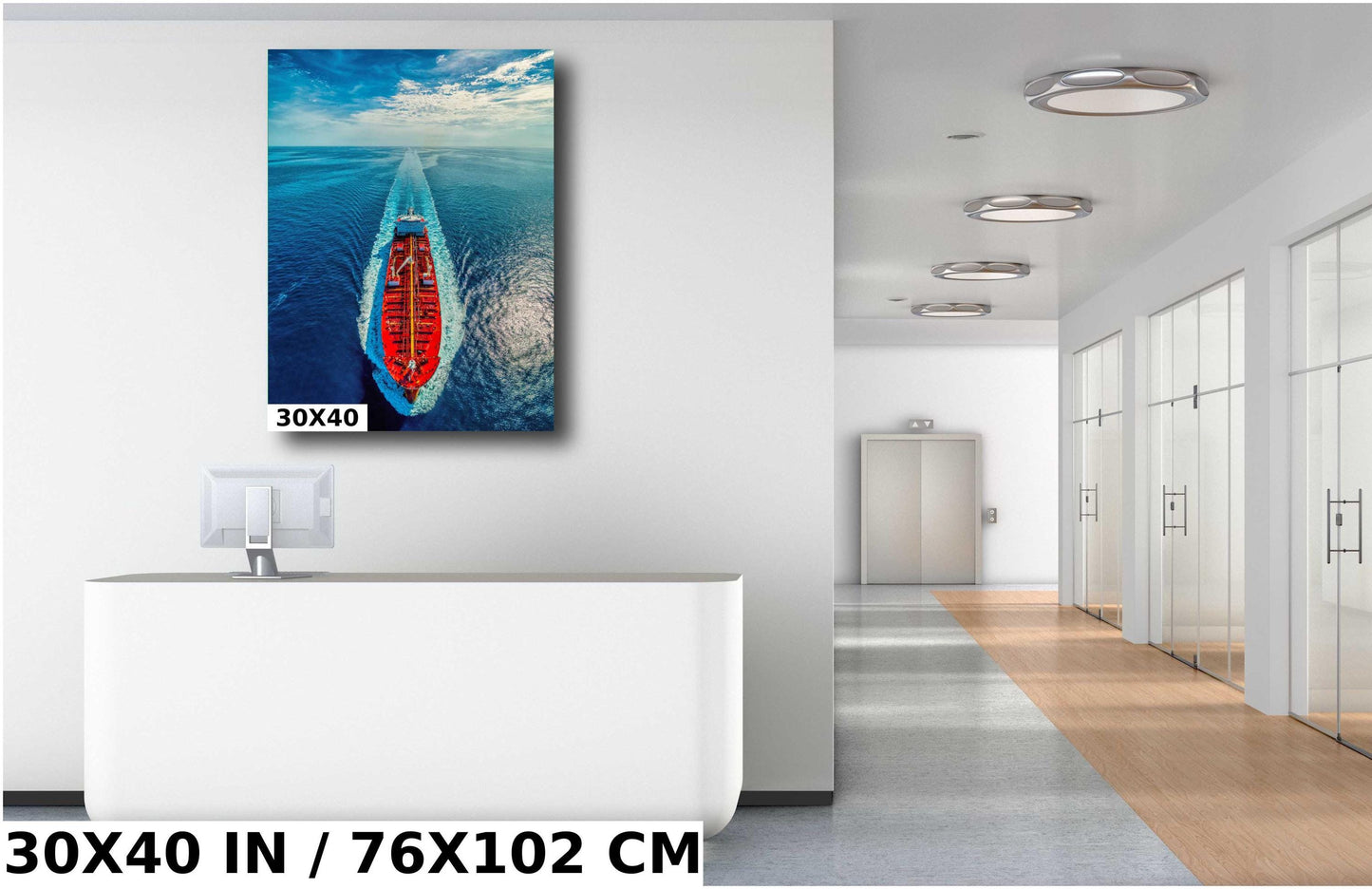 Ocean Tanker Ship Art - Vibrant Maritime Photography Print | Coastal Wall Decor