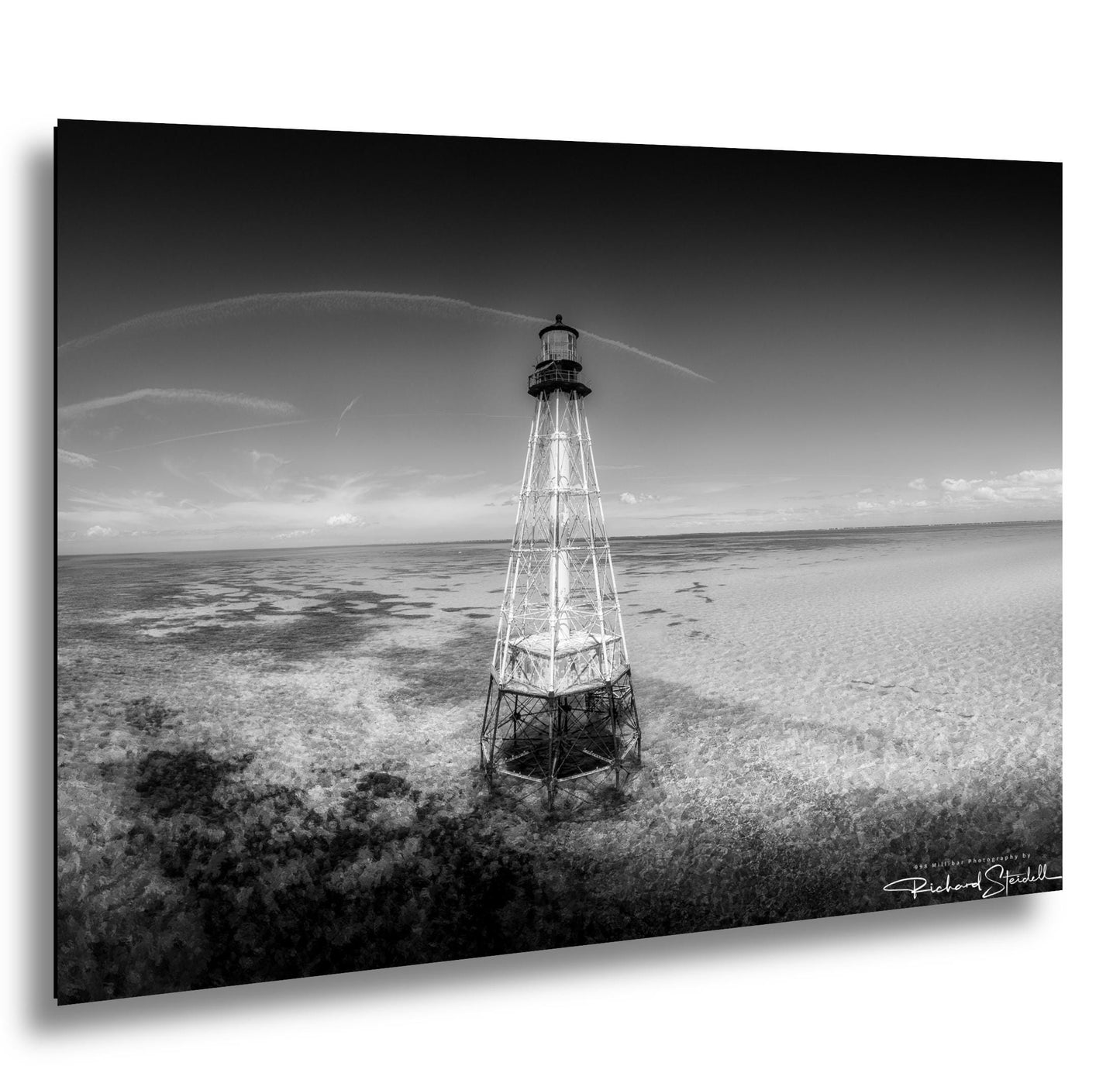 Florida Keys Lighthouse Print, Alligator Reef, Islamorada (Coastal Wall Art)