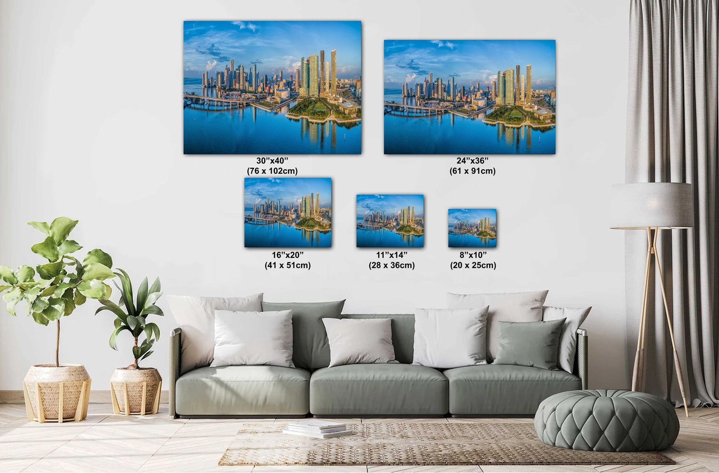 Miami Skyline Wall Art - Panoramic Cityscape On Premium Photo Paper Print