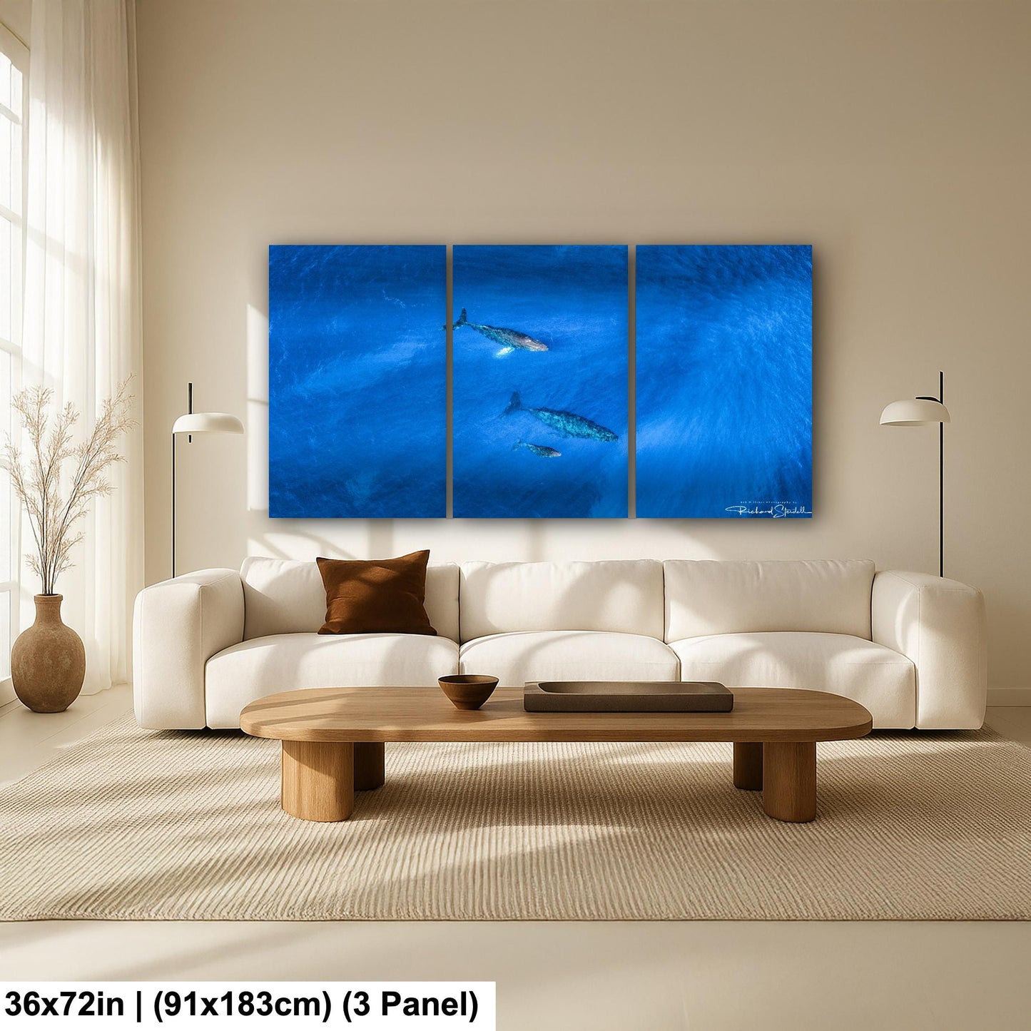 Humpback Whale Wall Art, Ocean Animal Print (Canvas, Metal, or Acrylic)