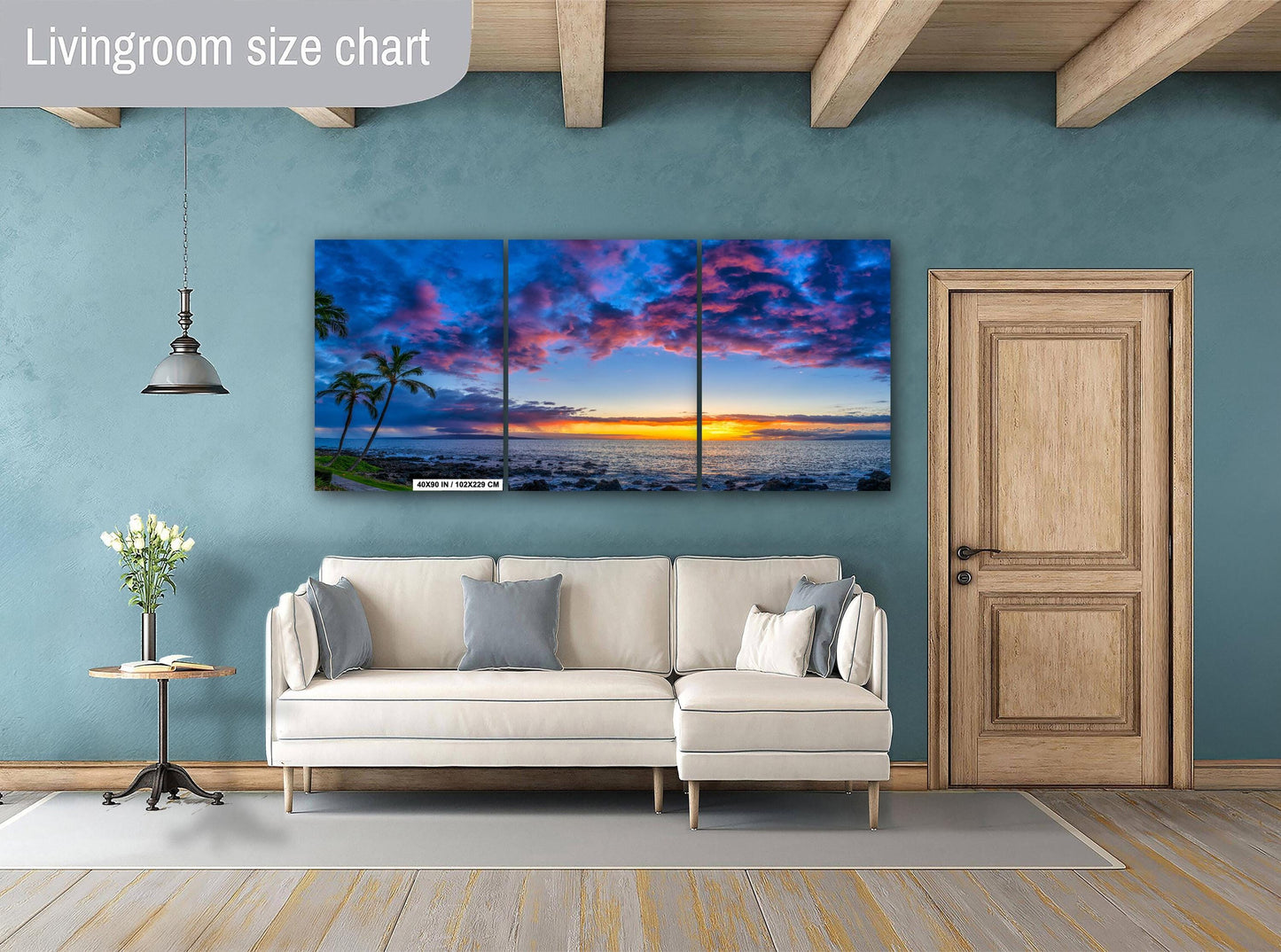 Maui Sunset Photo Print - Hawaii Wall Art | Palm Trees Canvas | Tropical Beach Decor