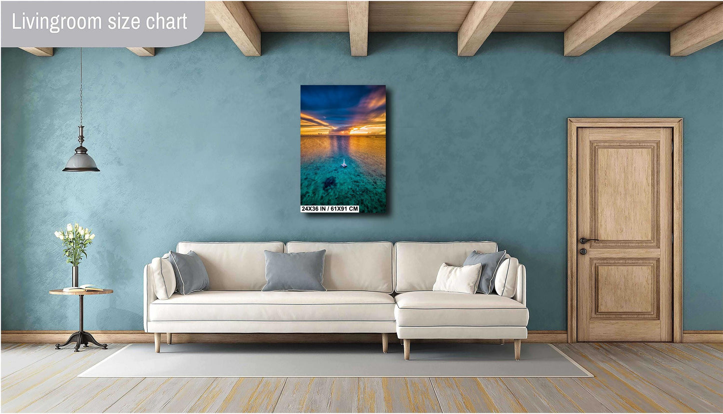 Florida Keys Sunset Art Print - Vibrant Sunset Wall Decor | Coastal Home Decor Canvas & Metal