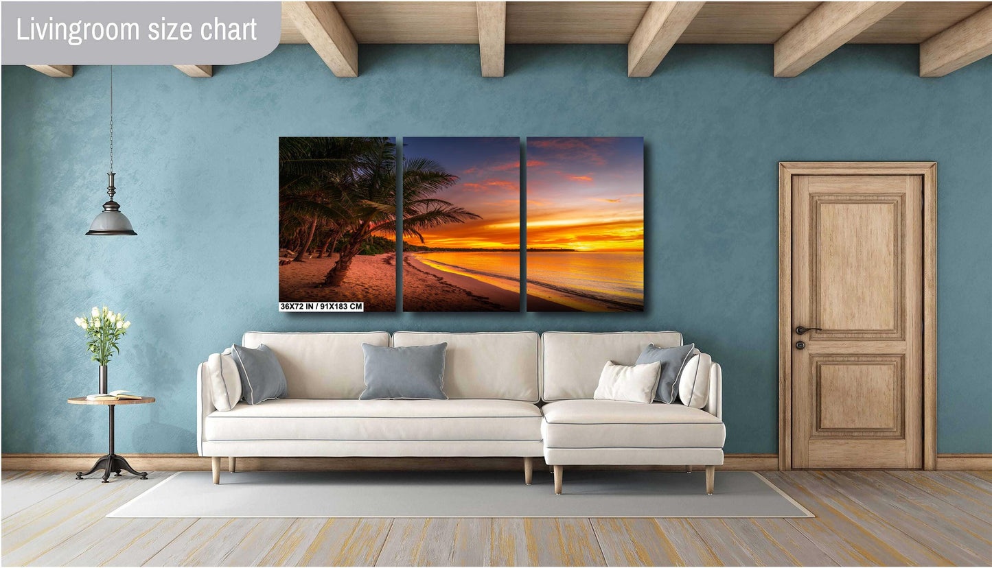 Tulum Wall Art - Vibrant Beach Wall Art | Coastal Home Decor | Large Canvas Print