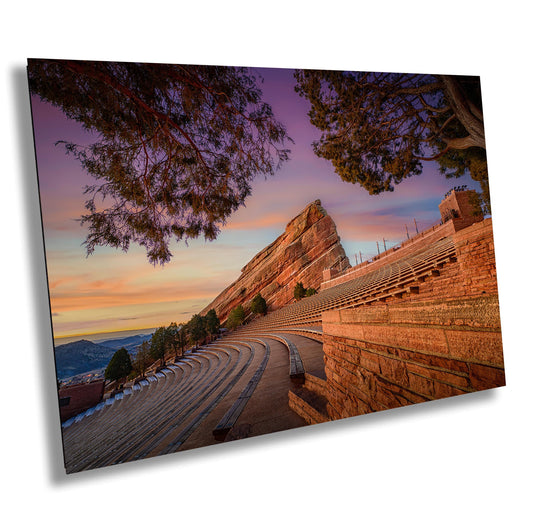 Red Rocks Landscape Print – Colorado Wall Art | Sunrise Canvas Decor & Metal Art