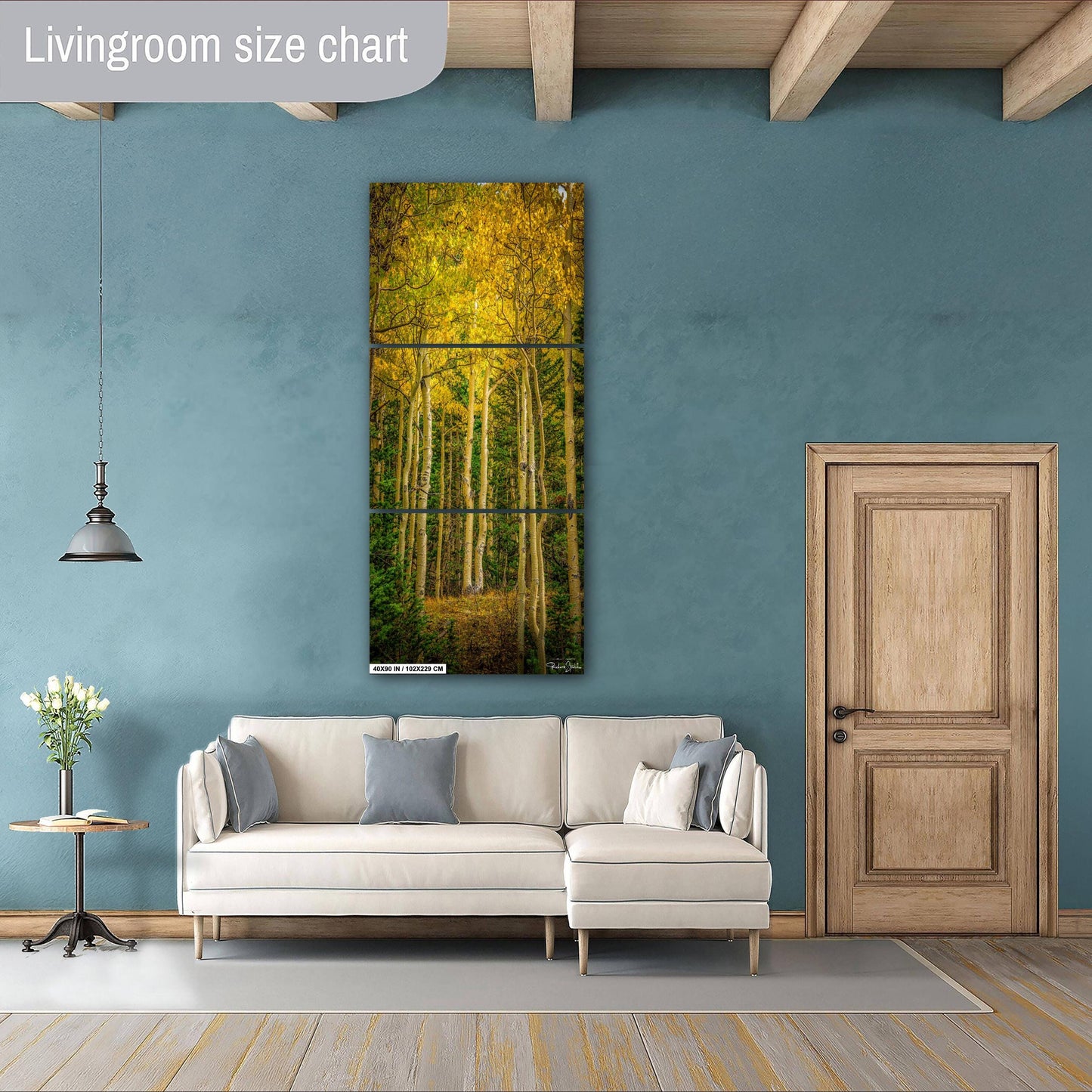 Colorado Aspen Wall Art – Large Autumn Tree Decor | Fine Art Metal Print