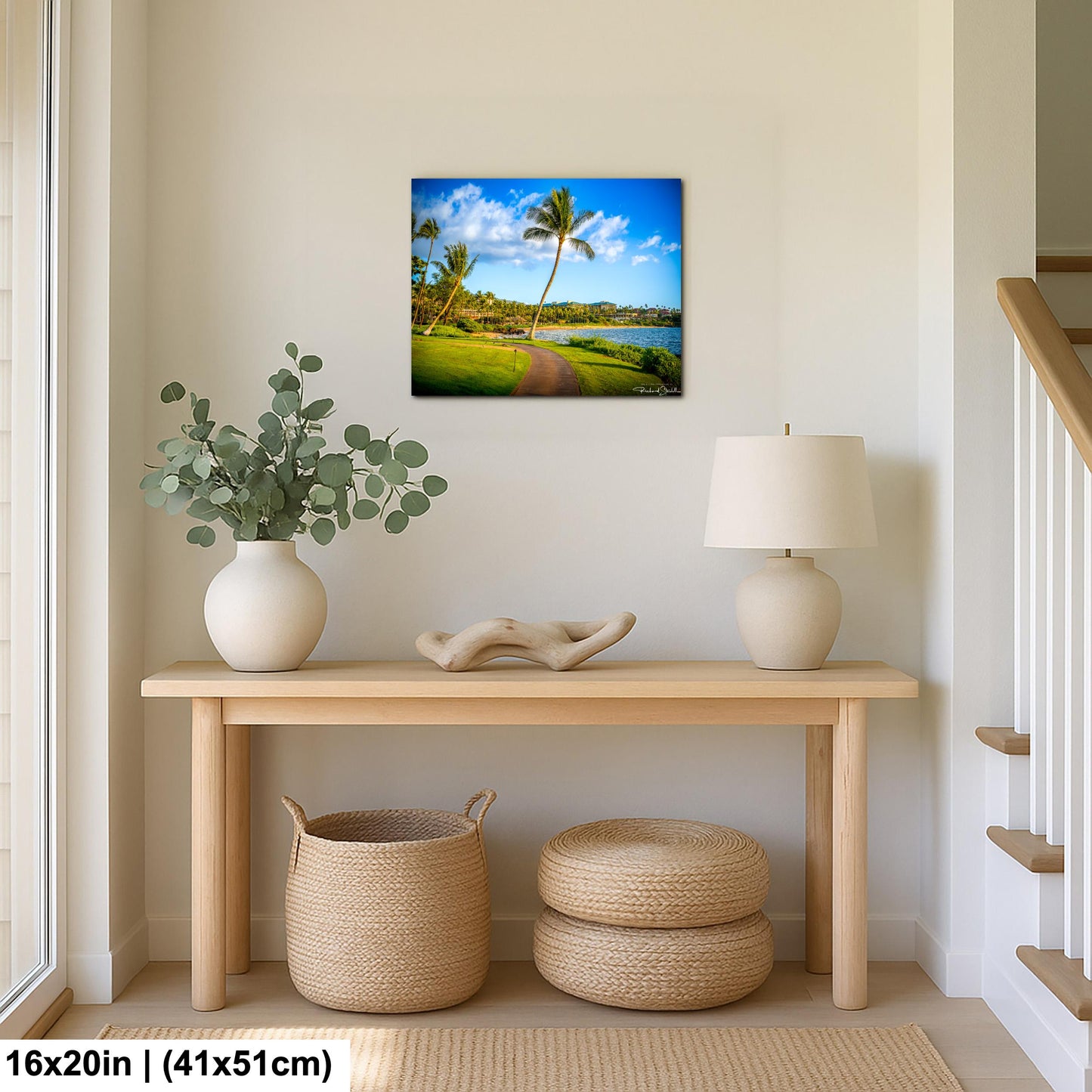 Wailea Walking Path Print - Tropical Island Wall Art | Premium Canvas Decor