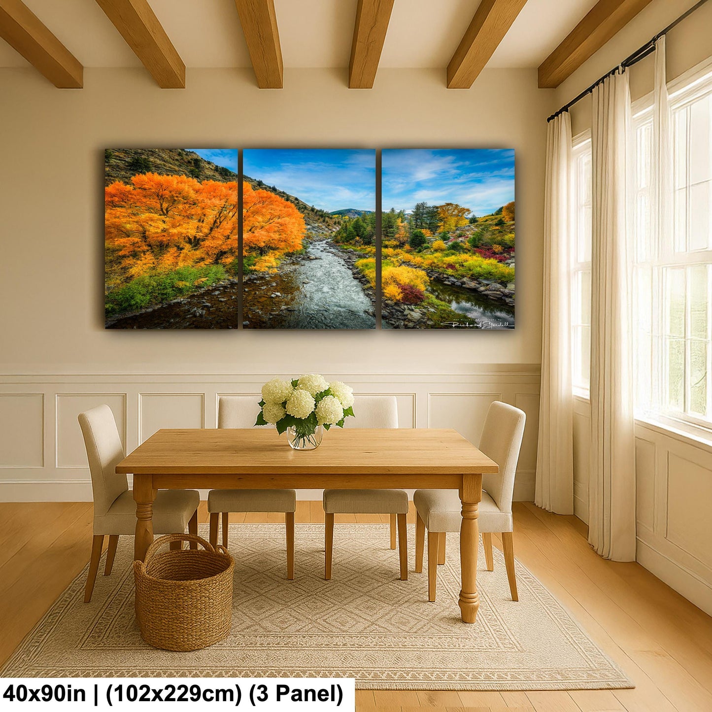 Colorado Mountain Landscape Print: Colorado Autumn Trees (Canvas or Metal)