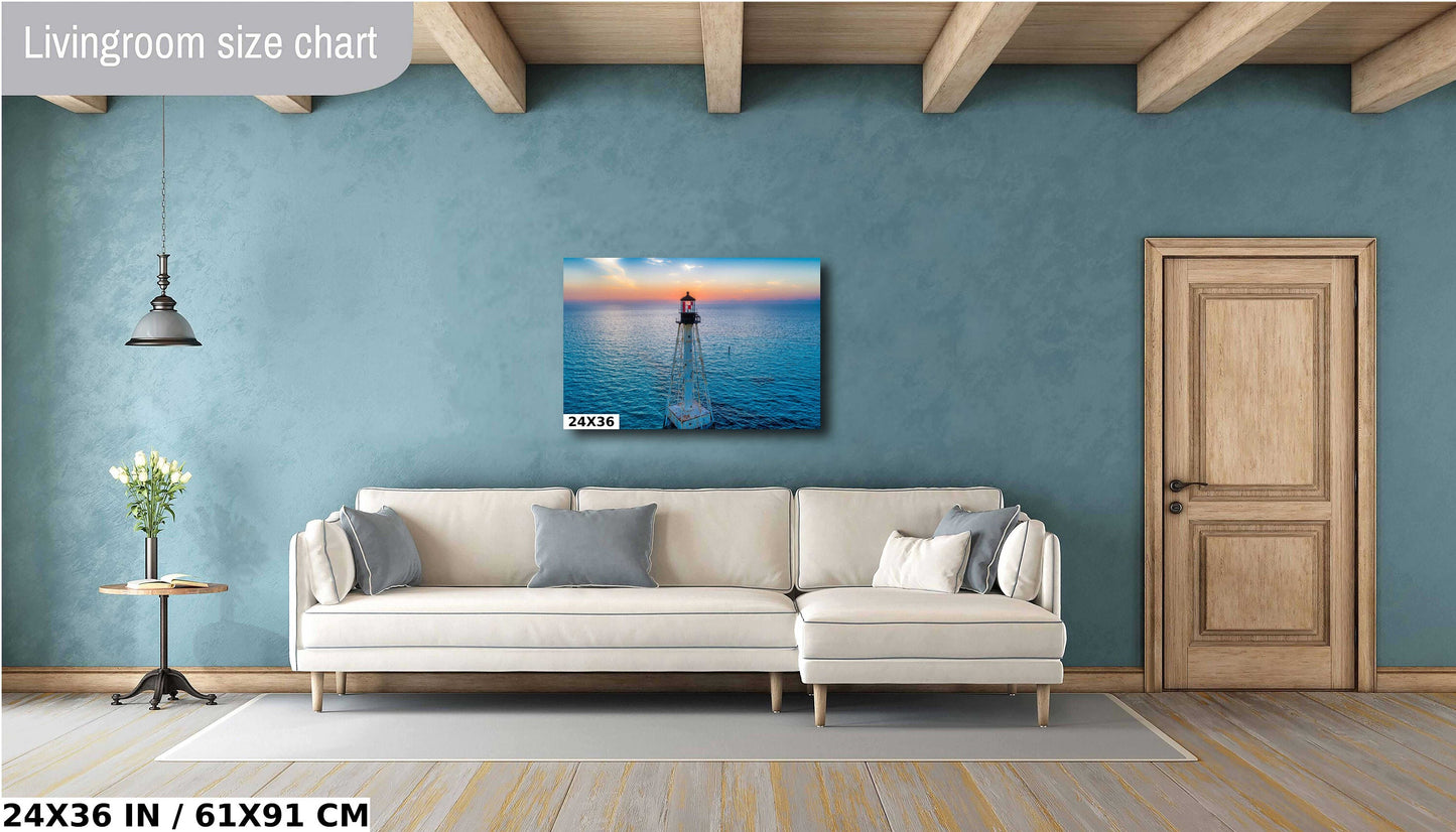 Alligator Reef Lighthouse Print – Nautical Wall Decor | Canvas, Metal & Acrylic Art