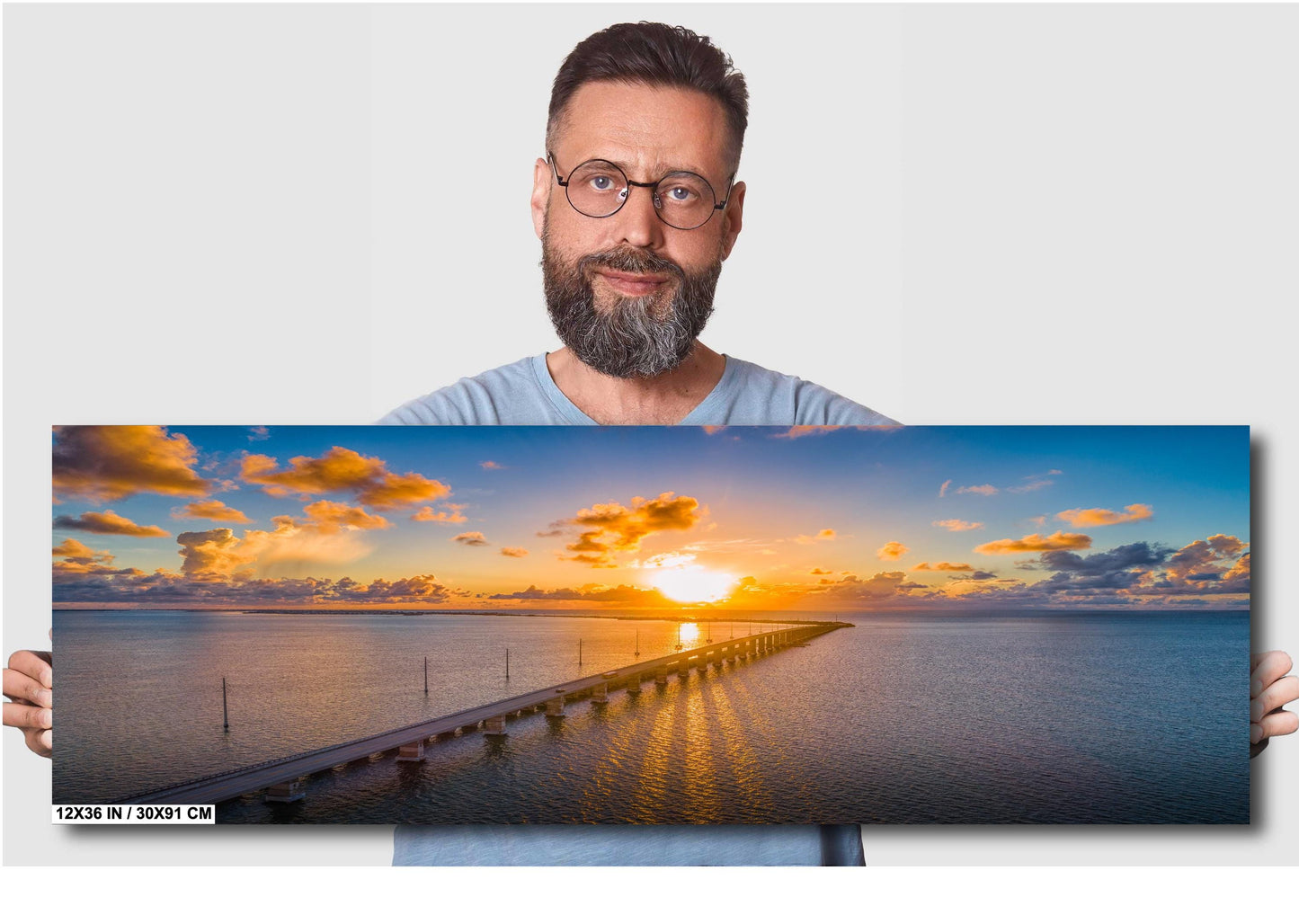 Florida Keys Wall Art - Tropical Aerial Landscape Print | Ready to Hang Canvas