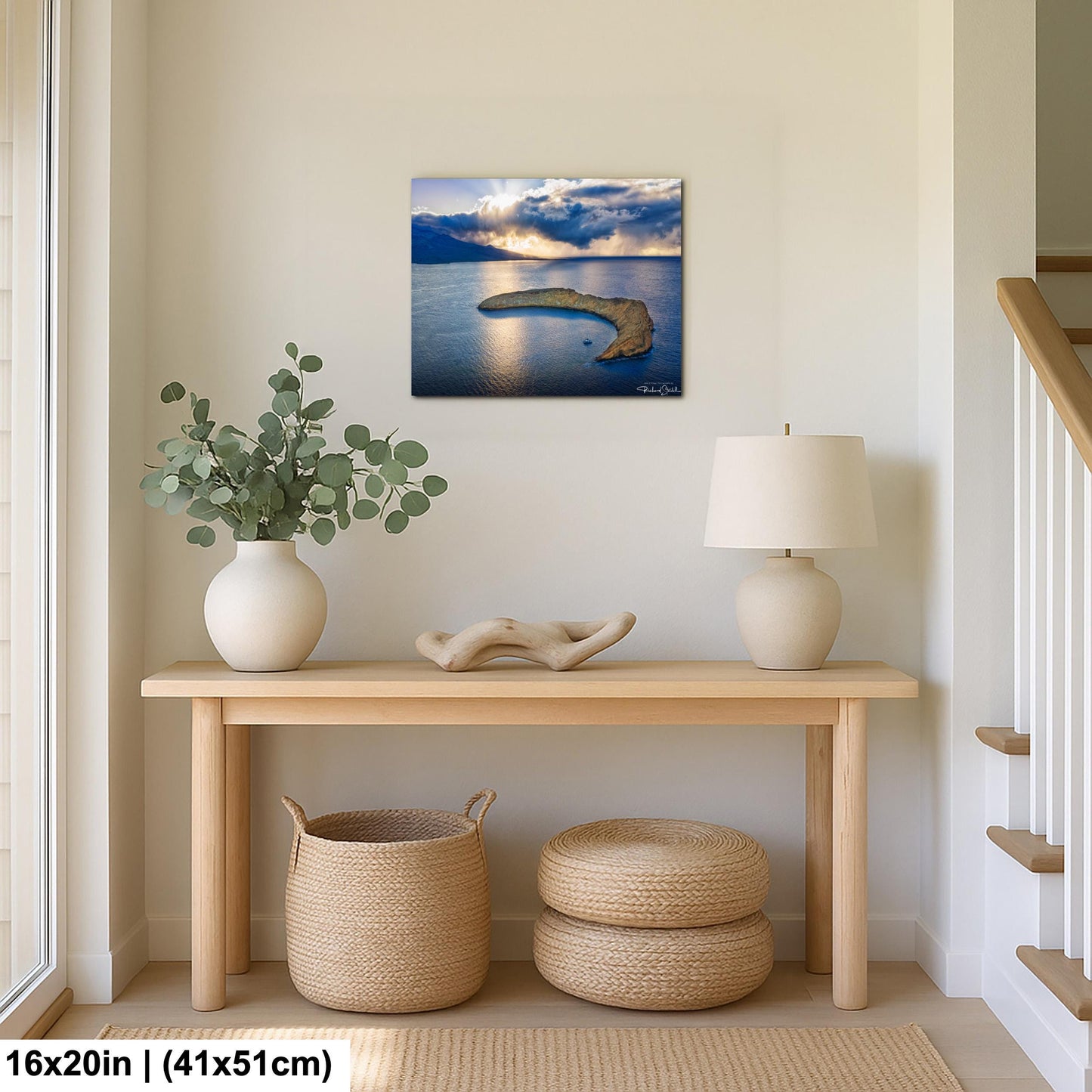 Hawaii Wall Art Print: Molokini Crater Sunrise - Coastal Landscape
