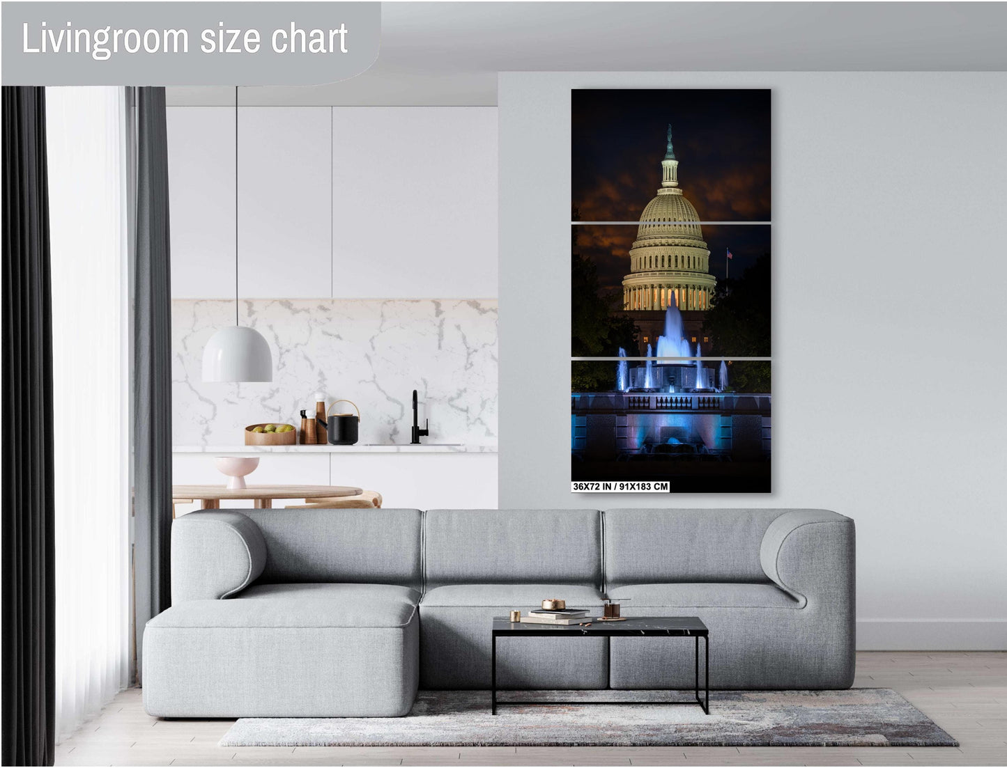 U.S. Capitol Wall Art - Premium Capitol Canvas Print | Washington DC Decor