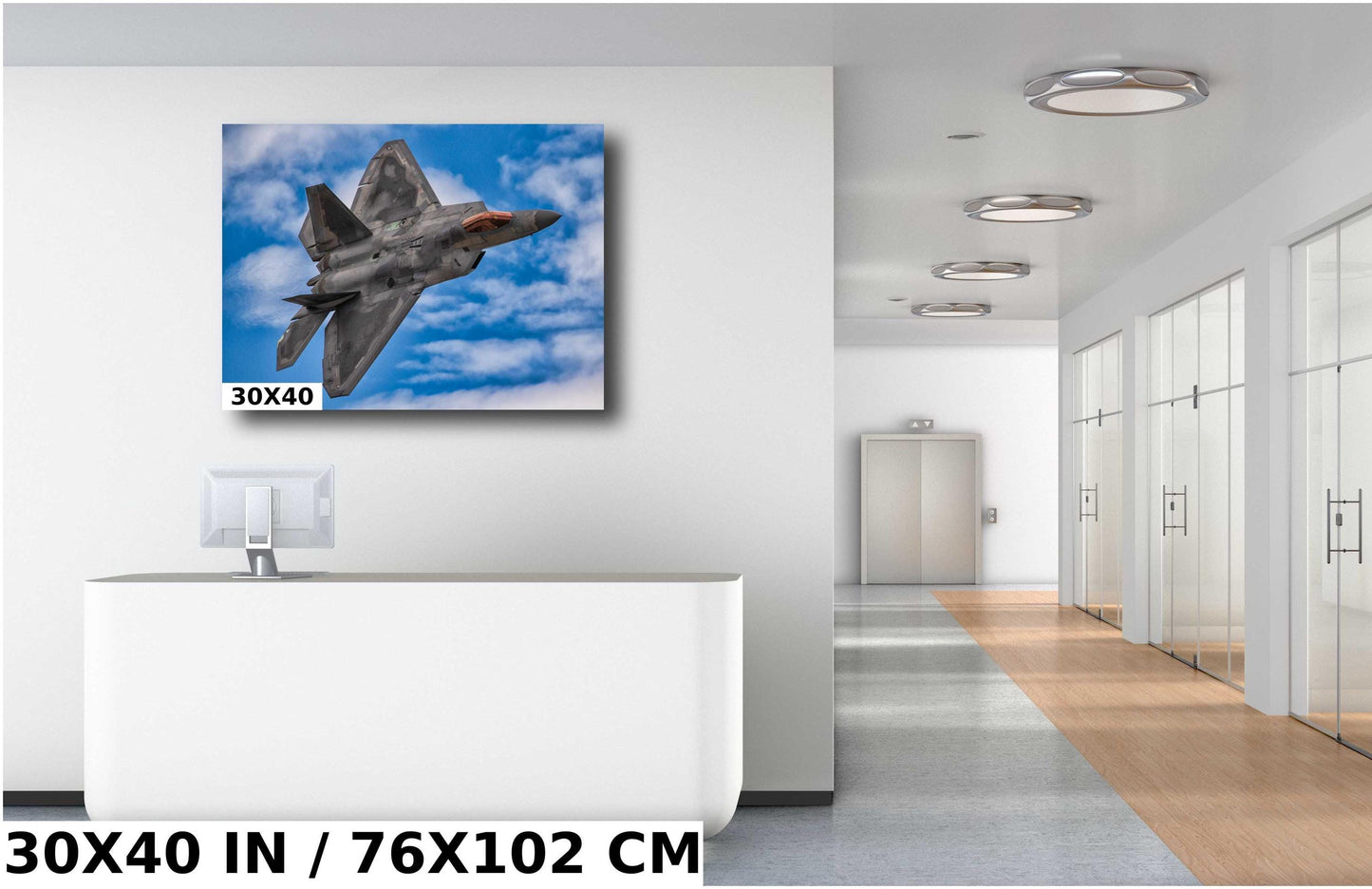 F22 Raptor Wall Art – Military Aircraft Decor | Stealth Jet Canvas Print
