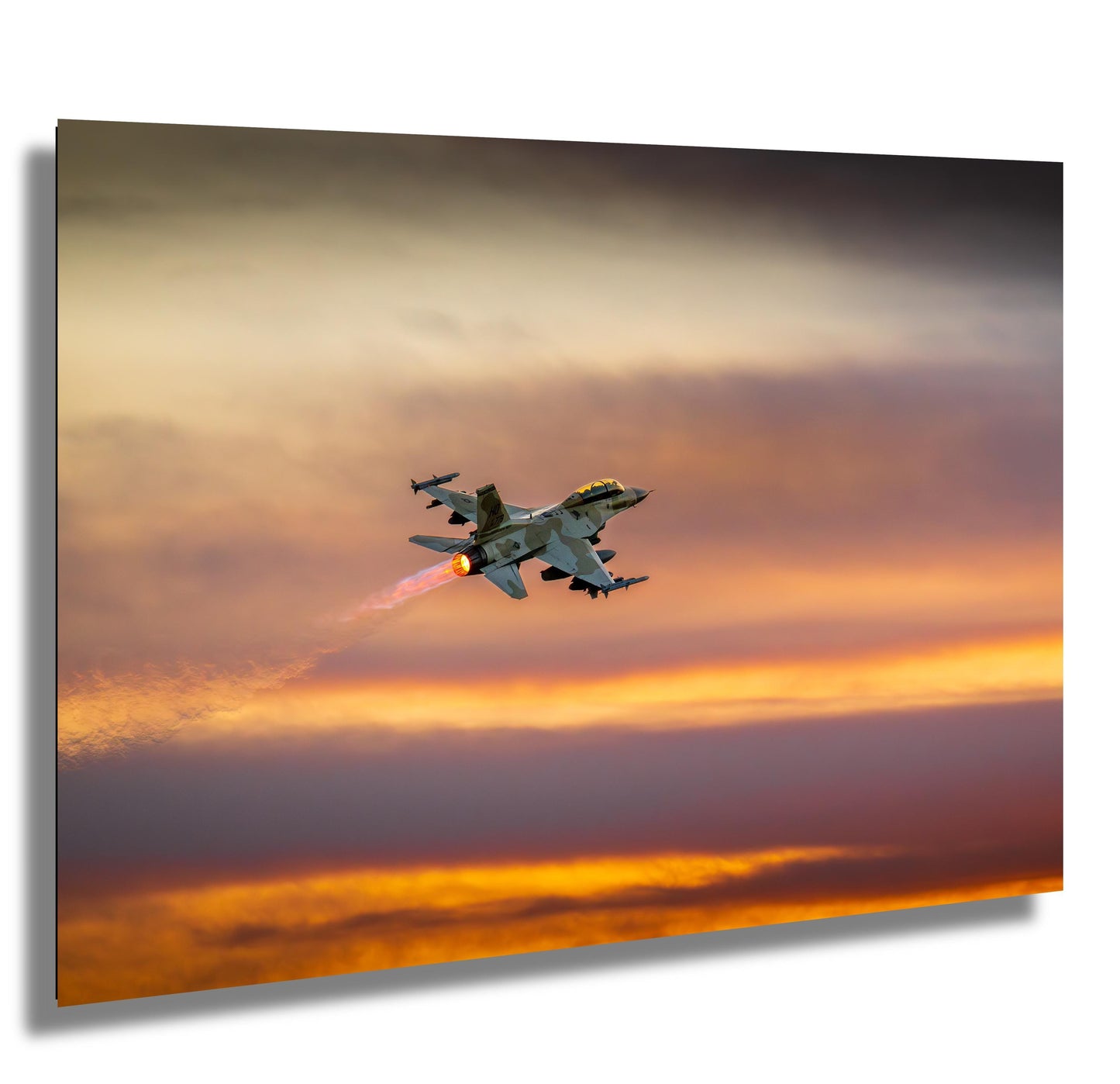 F-16 Wall Art - Fighter Jet Decor | Military Aircraft Art | Unique Home Artwork